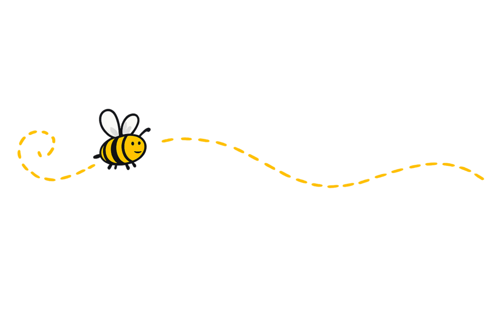 deco bij met lijn geel 2